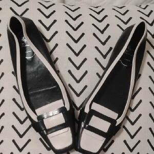 Roger Vivier Black & White Flats Sz 10